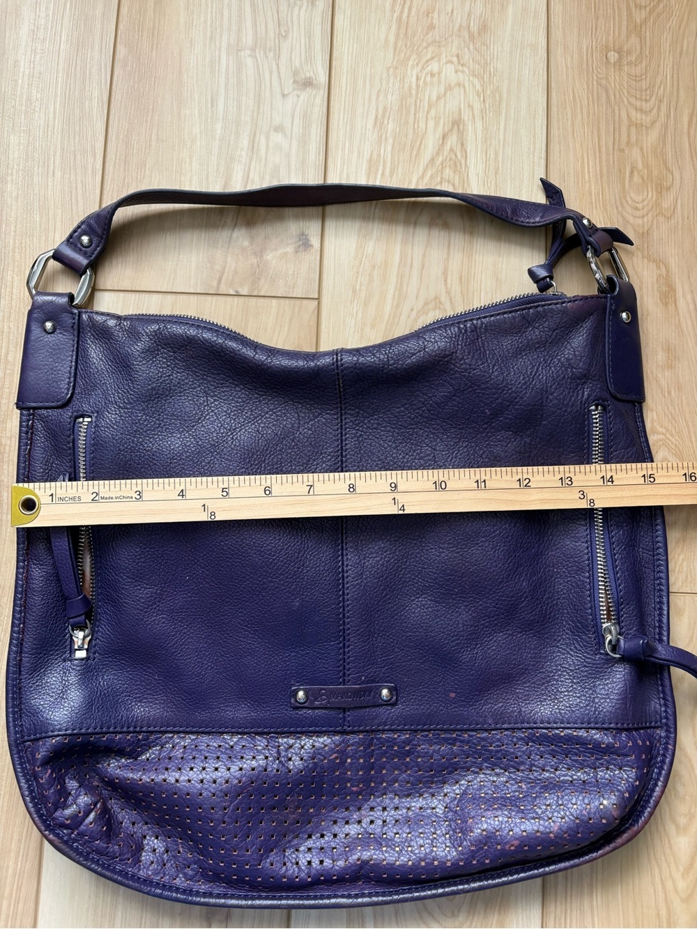 b makowsky purple slouchy shoulder bag Y2K indie - Picture 4 of 7
